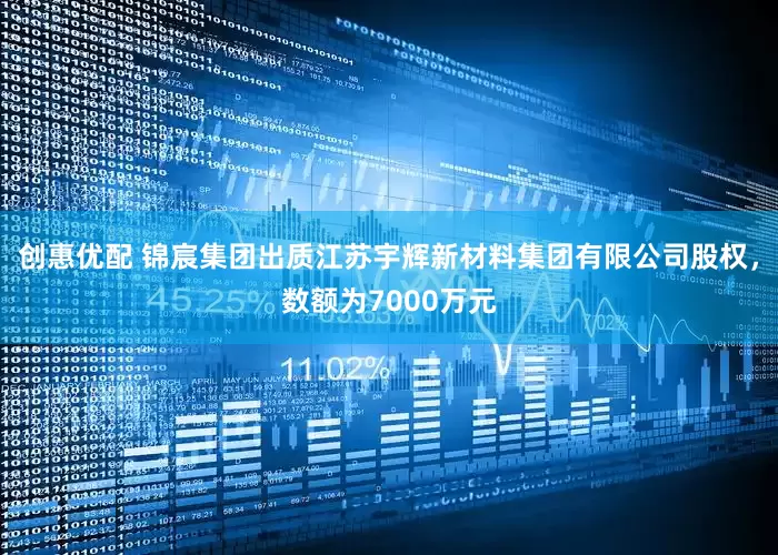 创惠优配 锦宸集团出质江苏宇辉新材料集团有限公司股权，数额为7000万元
